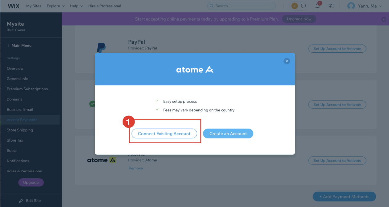 Wix Merchant Configuration | Atome Developer Portal